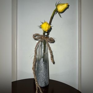 Custom Made Glitter Flower vase